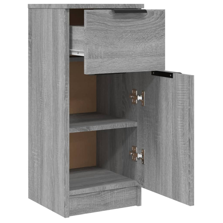 Dressoir 30X30X70 Cm Bewerkt Hout Eikenkleurig 1 Grijs sonoma
