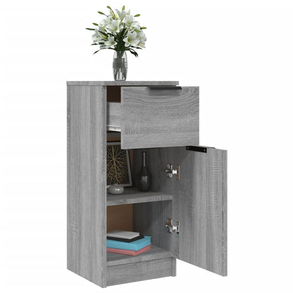 Dressoirs 30X30X70 Cm Bewerkt Hout Eikenkleur 2 Grijs sonoma
