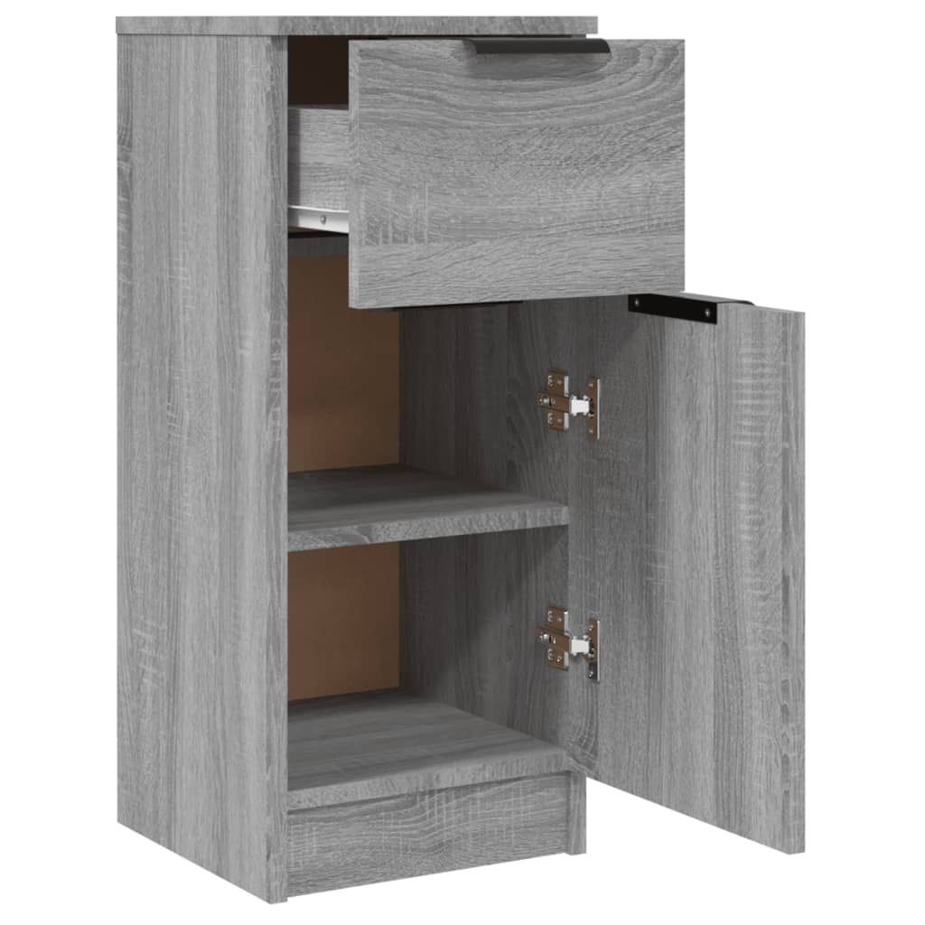 Dressoirs 30X30X70 Cm Bewerkt Hout Eikenkleur 2 Grijs sonoma