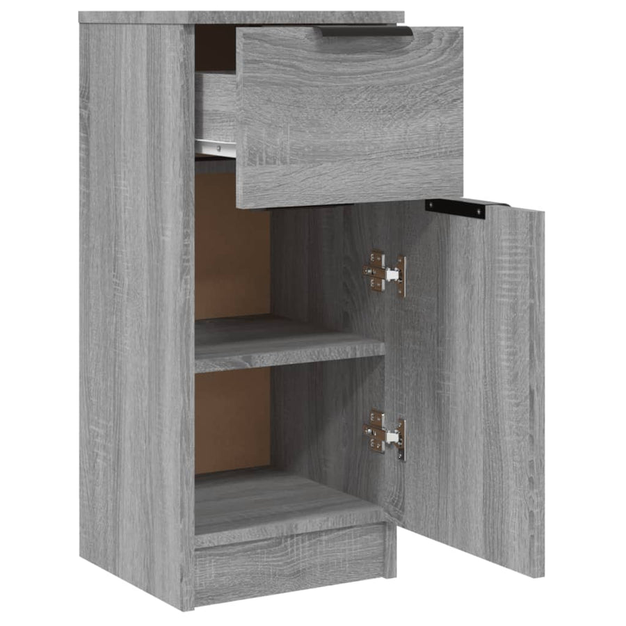 Dressoirs 30X30X70 Cm Bewerkt Hout Eikenkleur 2 Grijs sonoma