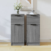 Sideboards 2 pcs 30x30x70 cm engineered wood grey Sonoma oak colour