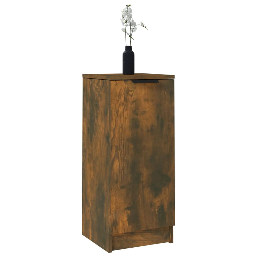 Dressoir 30X30X70 Cm Bewerkt Hout Gerookt Eikenkleurig