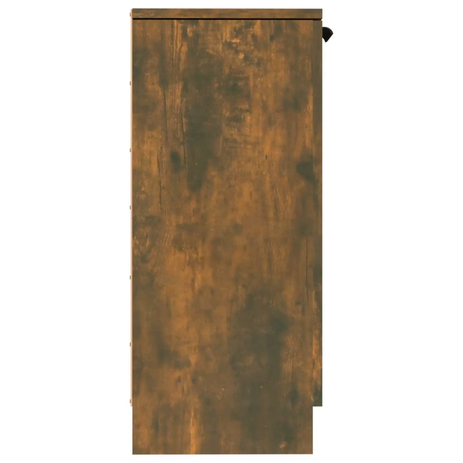 Dressoir 30X30X70 Cm Bewerkt Hout Gerookt Eikenkleurig