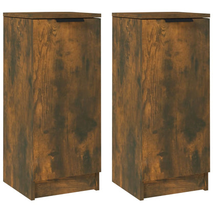 Dressoirs 2 St 30X30X70 Cm Bewerkt Hout Gerookt Eikenkleurig