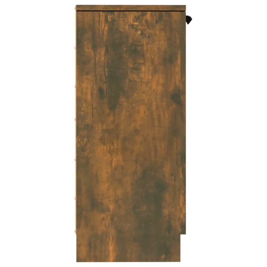 Dressoirs 2 St 30X30X70 Cm Bewerkt Hout Gerookt Eikenkleurig