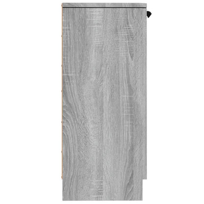 Dressoir 30X30X70 Cm Bewerkt Hout Eikenkleurig 1 Grijs sonoma