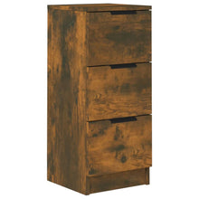 Dressoir 30X30X70 Cm Bewerkt Hout Gerookt Eikenkleurig