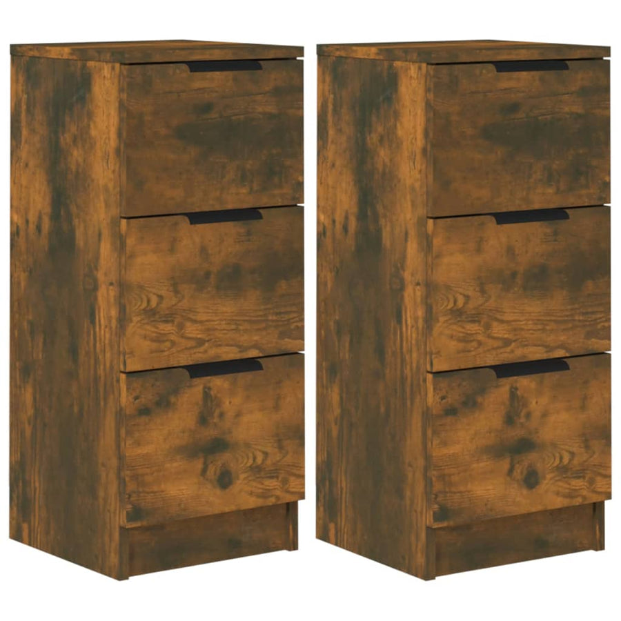 Dressoirs 30X30X70 Cm Bewerkt Hout Kleurig 2 Gerookt eiken