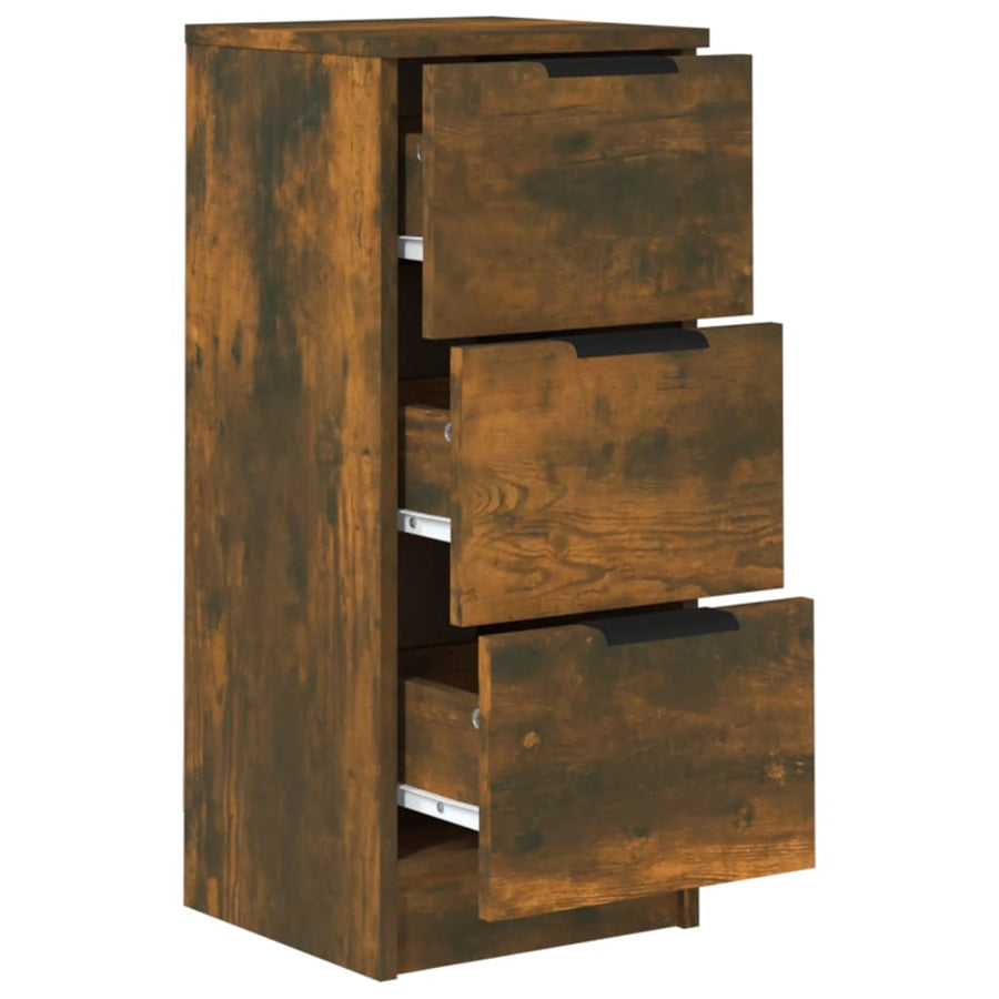 Dressoirs 30X30X70 Cm Bewerkt Hout Kleurig 2 Gerookt eiken