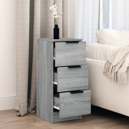 Dressoir 30X30X70 Cm Bewerkt Hout Grijs Sonoma Eikenkleurig
