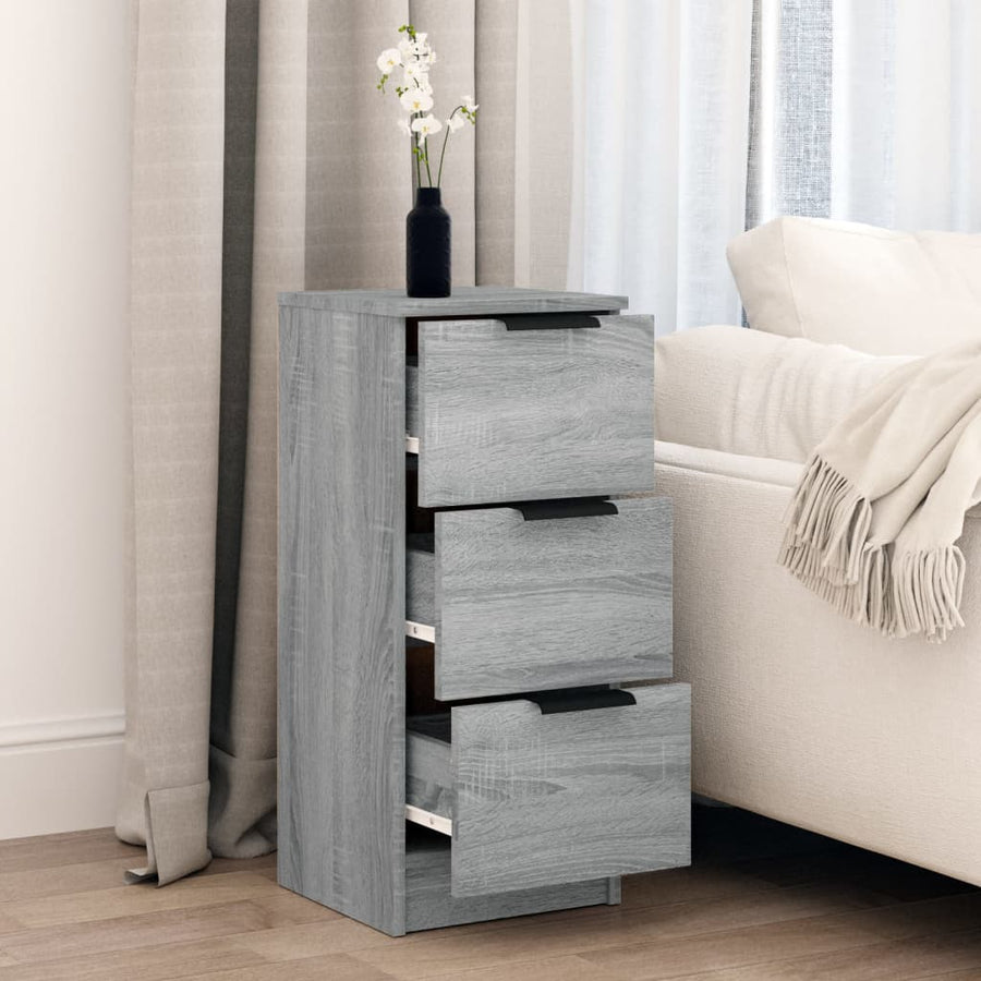 Dressoir 30X30X70 Cm Bewerkt Hout Grijs Sonoma Eikenkleurig