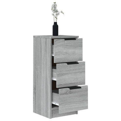 Dressoir 30X30X70 Cm Bewerkt Hout Grijs Sonoma Eikenkleurig