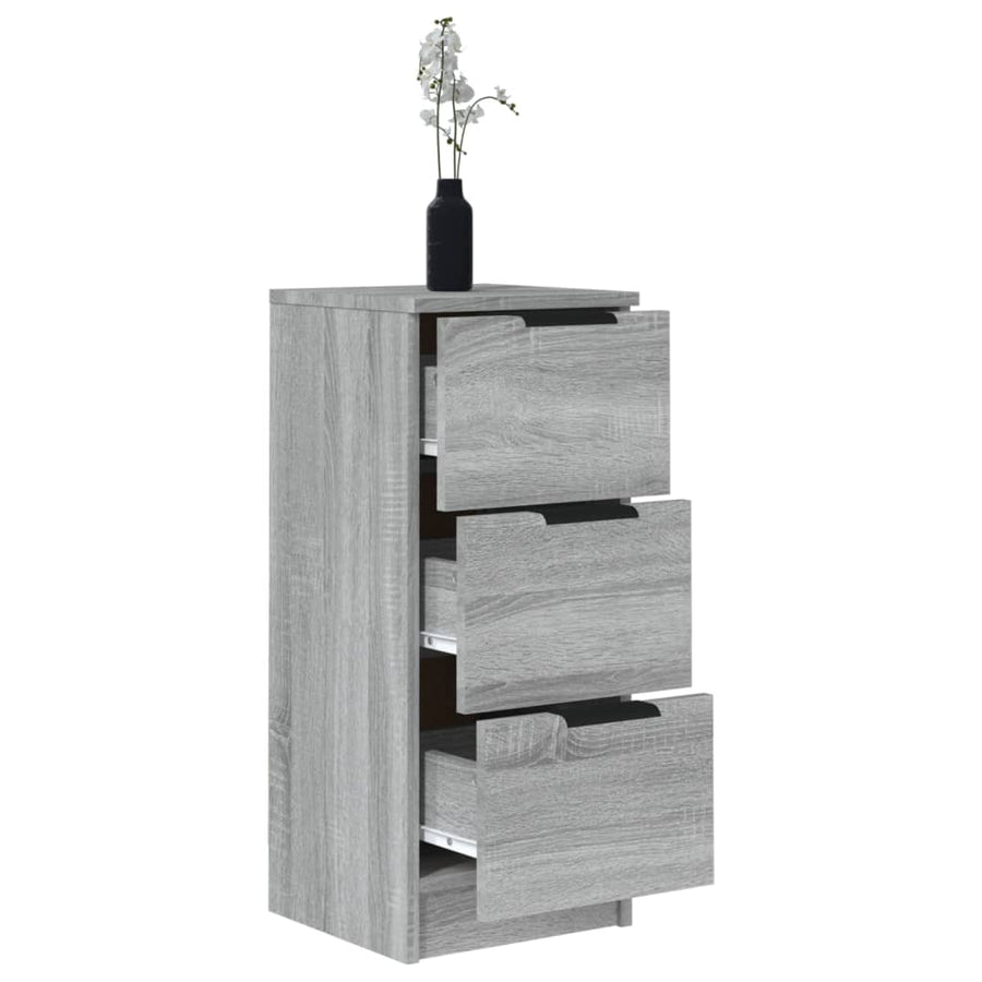 Dressoir 30X30X70 Cm Bewerkt Hout Grijs Sonoma Eikenkleurig