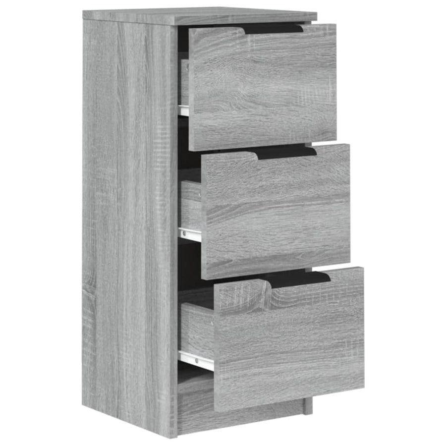 Dressoir 30X30X70 Cm Bewerkt Hout Grijs Sonoma Eikenkleurig