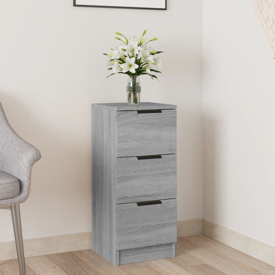 Dressoir 30X30X70 Cm Bewerkt Hout Grijs Sonoma Eikenkleurig