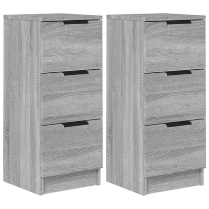 Dressoirs 2 St 30X30X70 Cm Bewerkt Hout Grijs Sonoma Eikenkleur