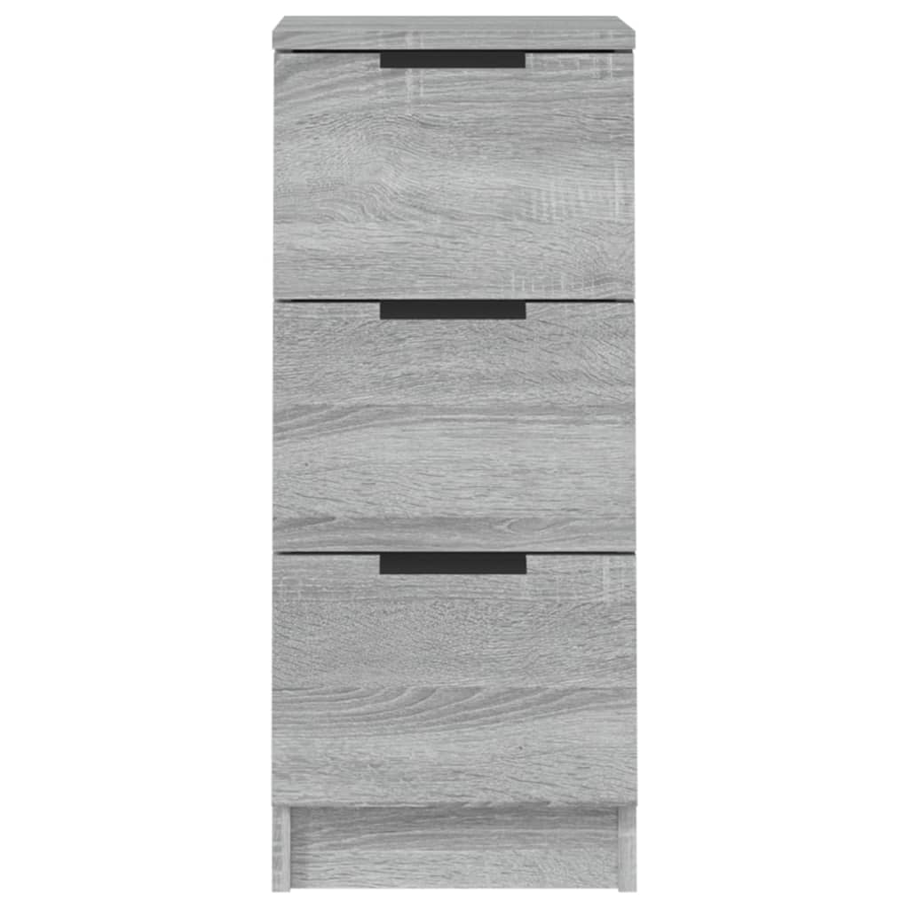 Dressoirs 2 St 30X30X70 Cm Bewerkt Hout Grijs Sonoma Eikenkleur