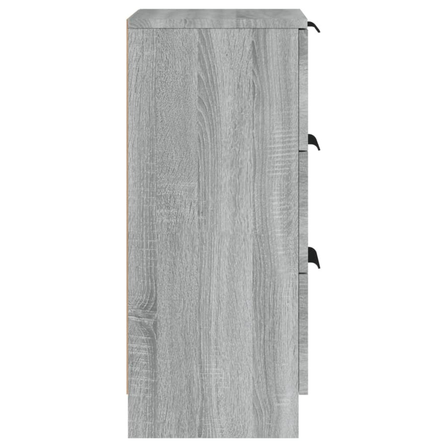 Dressoirs 2 St 30X30X70 Cm Bewerkt Hout Grijs Sonoma Eikenkleur