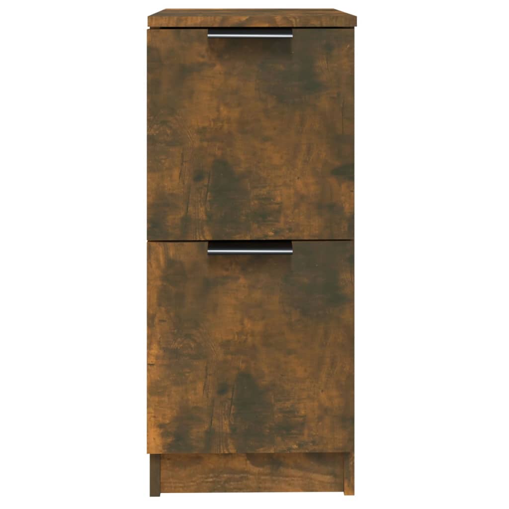 Dressoir 30X30X70 Cm Bewerkt Hout Gerookt Eikenkleurig