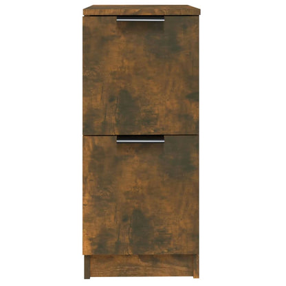 Dressoir 30X30X70 Cm Bewerkt Hout Gerookt Eikenkleurig