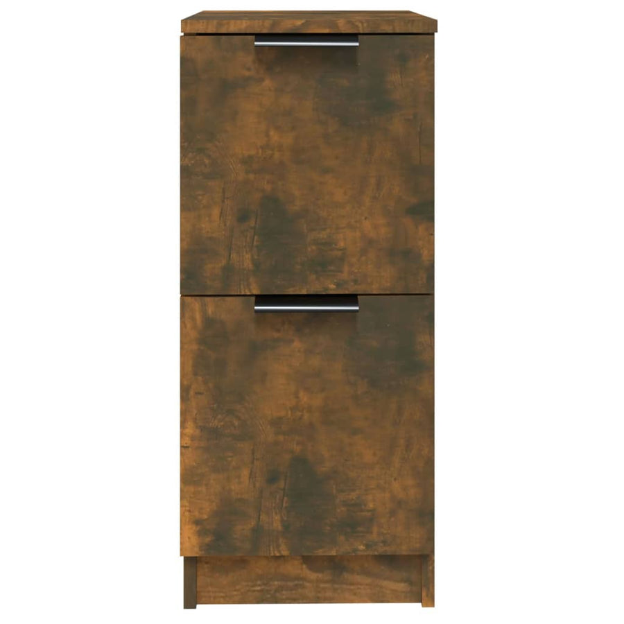 Dressoir 30X30X70 Cm Bewerkt Hout Gerookt Eikenkleurig