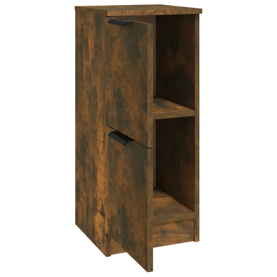 Dressoir 30X30X70 Cm Bewerkt Hout Gerookt Eikenkleurig