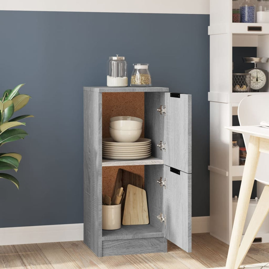 Dressoir 30X30X70 Cm Bewerkt Hout Grijs Sonoma Eikenkleurig