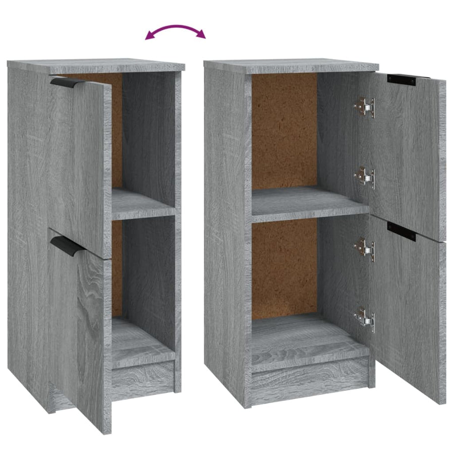 Dressoir 30X30X70 Cm Bewerkt Hout Grijs Sonoma Eikenkleurig