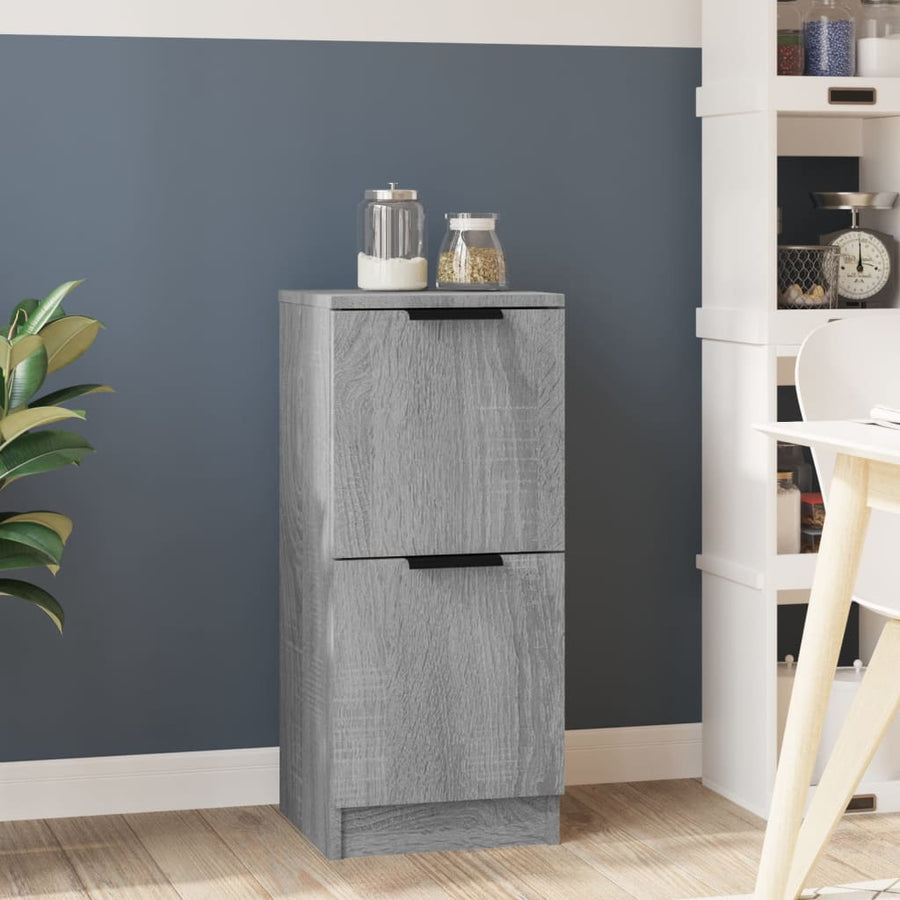 Dressoir 30X30X70 Cm Bewerkt Hout Grijs Sonoma Eikenkleurig