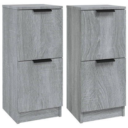 Dressoirs 2 St 30X30X70 Cm Bewerkt Hout Grijs Sonoma Eikenkleur