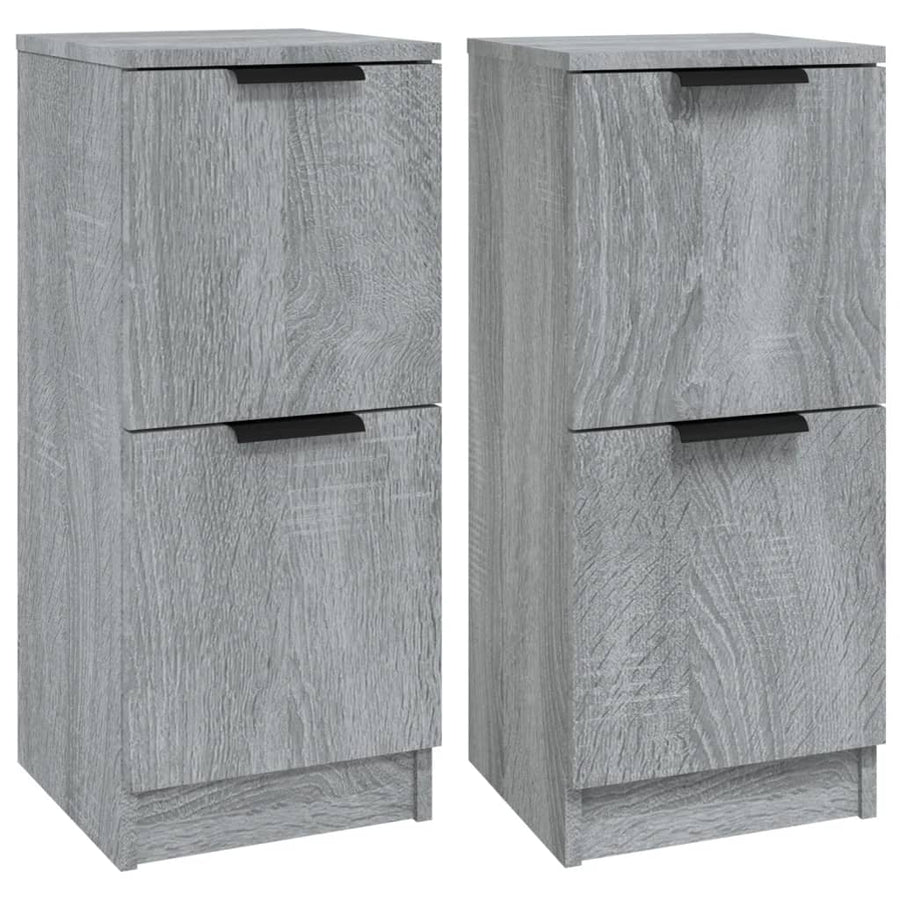 Dressoirs 2 St 30X30X70 Cm Bewerkt Hout Grijs Sonoma Eikenkleur