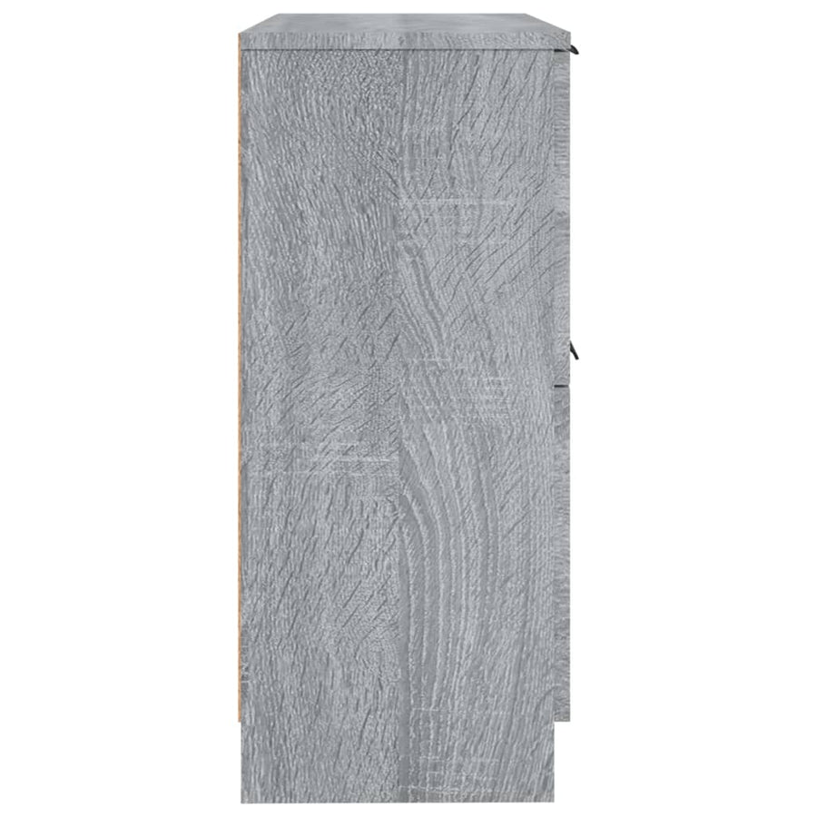 Dressoirs 2 St 30X30X70 Cm Bewerkt Hout Grijs Sonoma Eikenkleur
