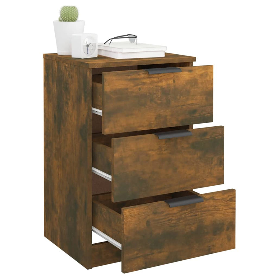 Nachtkastjes 2 St 40X36X65 Cm Gerookt Eikenkleurig