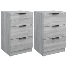Nachtkastjes 2 St 40X36X65 Cm Grijs Sonoma Eikenkleurig