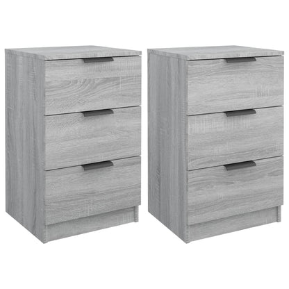 Nachtkastjes 2 St 40X36X65 Cm Grijs Sonoma Eikenkleurig