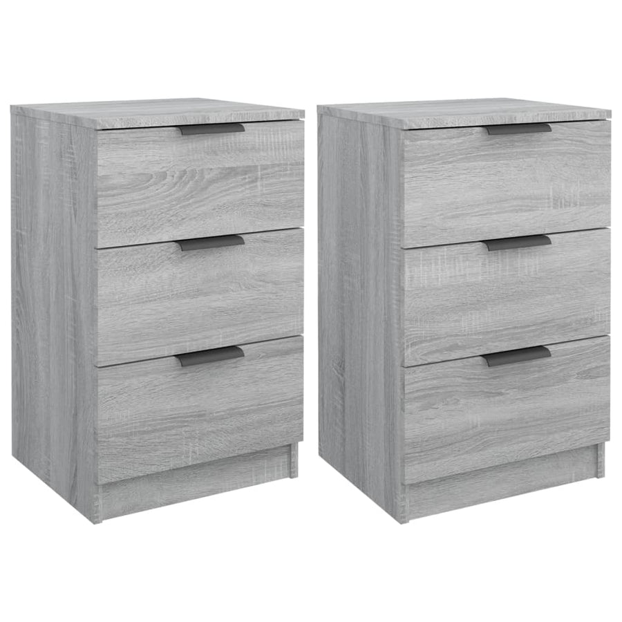 Nachtkastjes 2 St 40X36X65 Cm Grijs Sonoma Eikenkleurig