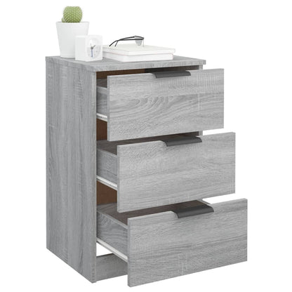 Nachtkastjes 2 St 40X36X65 Cm Grijs Sonoma Eikenkleurig