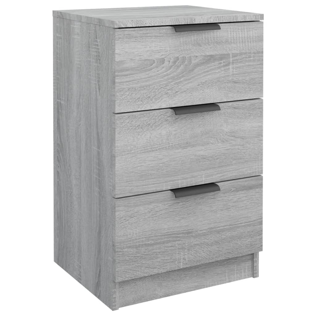 Nachtkastjes 2 St 40X36X65 Cm Grijs Sonoma Eikenkleurig