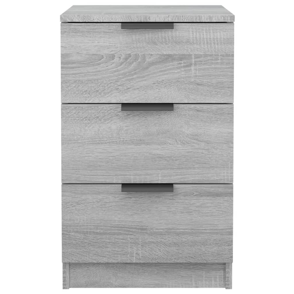 Nachtkastjes 2 St 40X36X65 Cm Grijs Sonoma Eikenkleurig