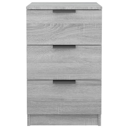 Nachtkastjes 2 St 40X36X65 Cm Grijs Sonoma Eikenkleurig