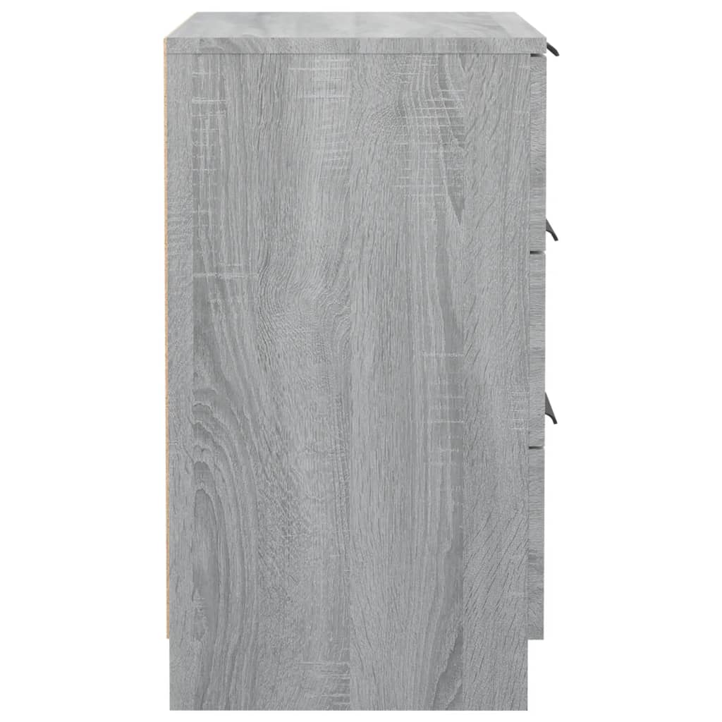 Nachtkastjes 2 St 40X36X65 Cm Grijs Sonoma Eikenkleurig
