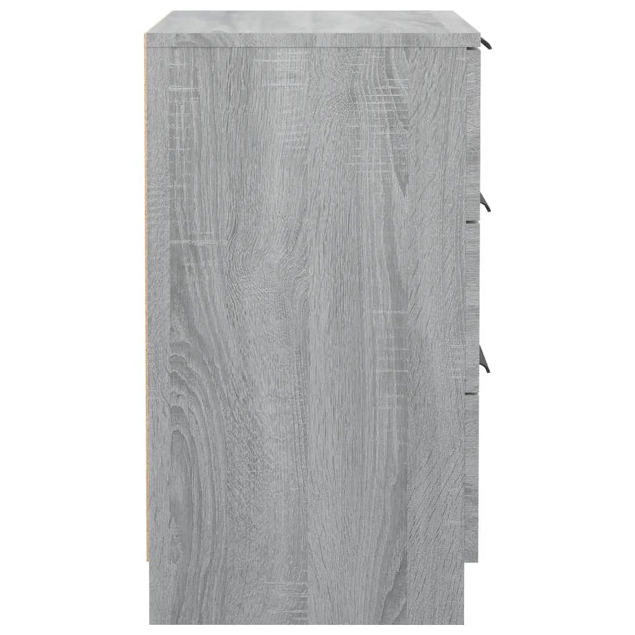 Nachtkastjes 2 St 40X36X65 Cm Grijs Sonoma Eikenkleurig