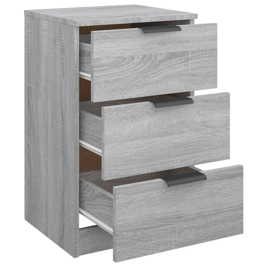 Nachtkastjes 2 St 40X36X65 Cm Grijs Sonoma Eikenkleurig