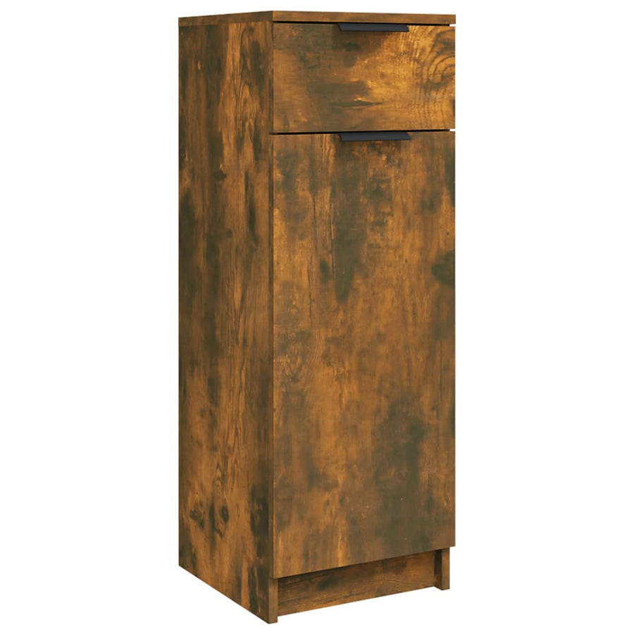 Badkamerkast 32X34X90 Cm Bewerkt Hout Gerookt Eikenkleurig