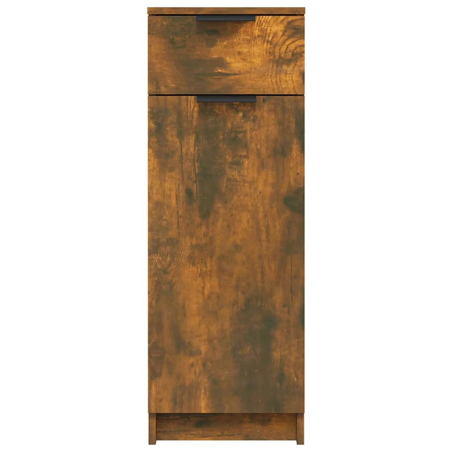Badkamerkast 32X34X90 Cm Bewerkt Hout Gerookt Eikenkleurig
