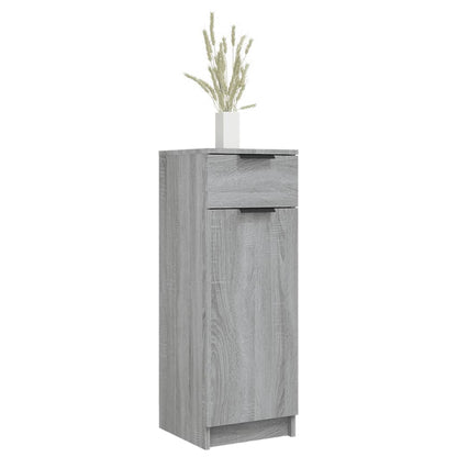 Badkamerkast 32X34X90 Cm Bewerkt Hout Grijs Sonoma Eikenkleurig