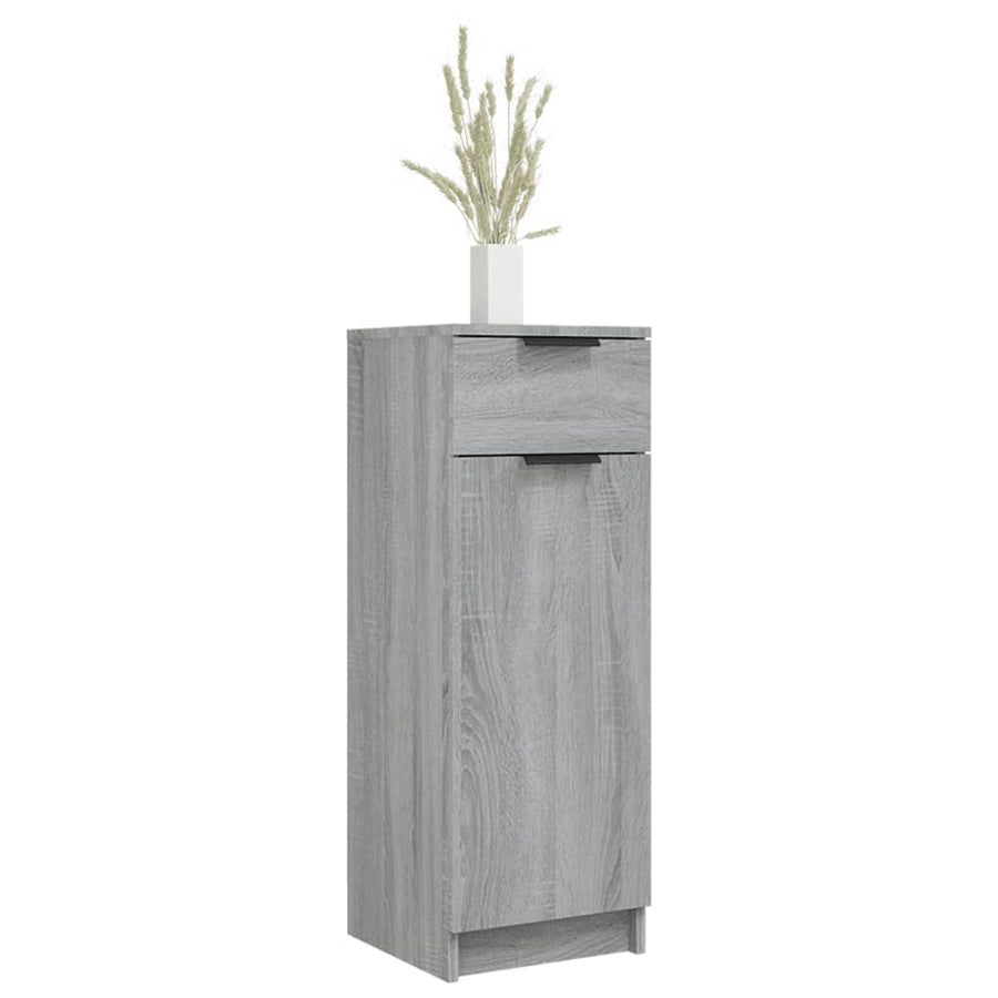Badkamerkast 32X34X90 Cm Bewerkt Hout Grijs Sonoma Eikenkleurig