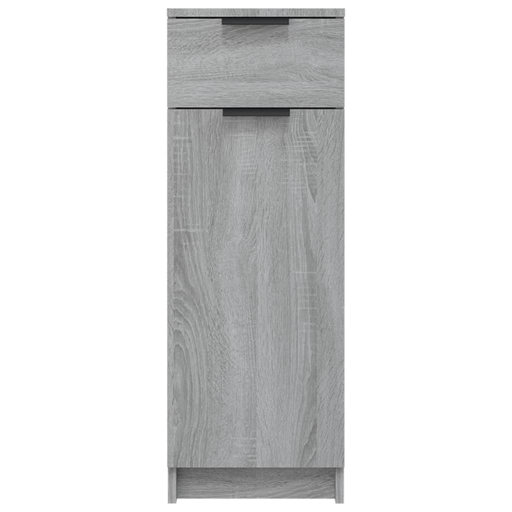 Badkamerkast 32X34X90 Cm Bewerkt Hout Grijs Sonoma Eikenkleurig