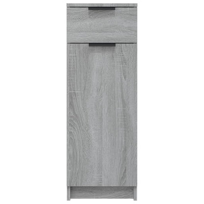 Badkamerkast 32X34X90 Cm Bewerkt Hout Grijs Sonoma Eikenkleurig