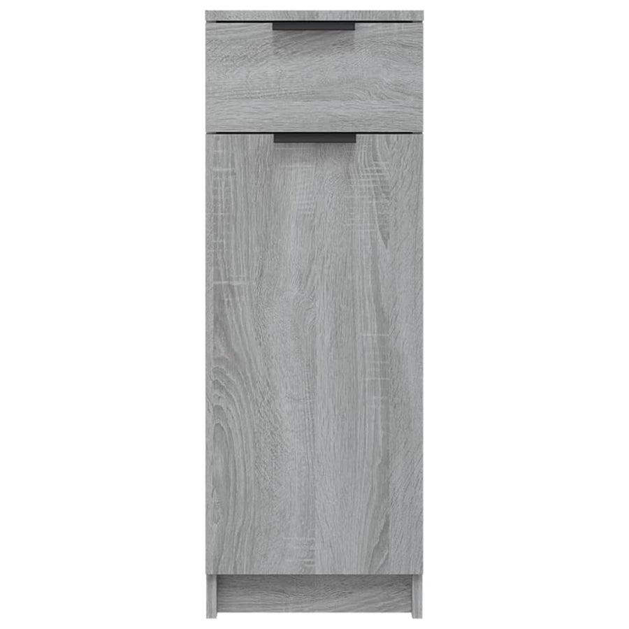 Badkamerkast 32X34X90 Cm Bewerkt Hout Grijs Sonoma Eikenkleurig